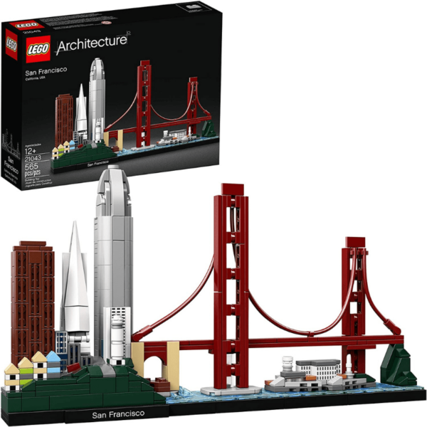 LEGO Architecture Skyline Collection 21043 San Francisco Building Kit includes Alcatraz model, Golden Gate Bridge and other San Francisco architectural landmarks (565 Pieces)