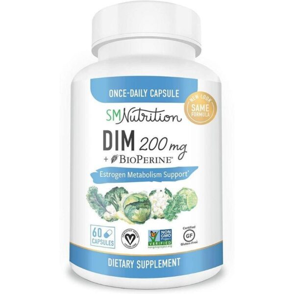 DIM Supplement 200mg - DIM Diindolylmethane Plus BioPerine